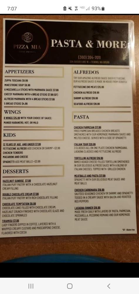 Pizza Mia Menu image 2